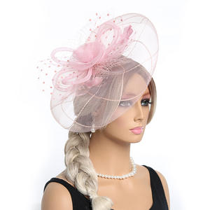 <span class=keywords><strong>Voile</strong></span> de mariée haut de gamme européen et américain vente en gros transfrontalière de chapeau en maille formelle pince à cheveux accessoires de <span class=keywords><strong>voile</strong></span> de cerceau de cheveux - Product Image 4