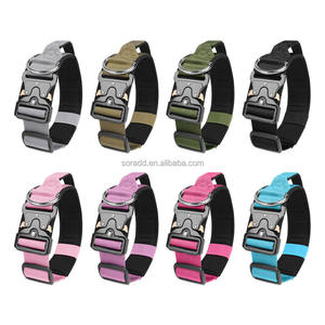 Grueso básico acolchado pequeño grande táctico a prueba de explosiones personalizado aventura al aire libre collar de perro táctico con accesorios de mango - Product Image 2