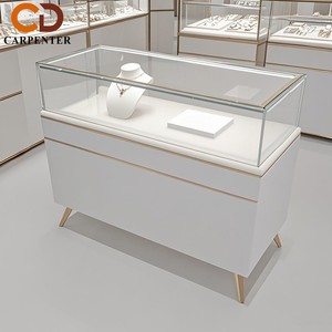 Thiết kế mới tối giản đồ trang sức Showcase Bảo tàng hiển thị tủ đứng cho tùy chỉnh Cửa hàng đồ trang sức thiết kế - Product Image 1
