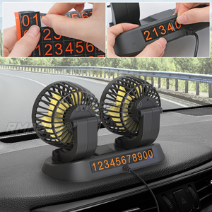 5V USB Dual-<b>Head</b> Car <b>Fan</b> Cooling <b>Fans</b> Adjustable 2 Speed Mini Size Five-blade Strong Wind - Product Image 6