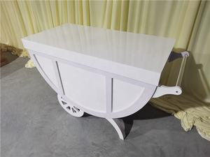 Carrito de dulces de postre blanco, decoración para fiesta de boda, venta al por mayor - Product Image 3
