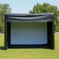 GMY Gonflables Tente noire Cage d'entraînement Baie de frappe Simulateur de golf gonflable Vente en gros Enceinte de golf Gonflable