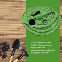 Tuyau d'arrosage extensible vert personnalisable de 7,6 m à 76,2 m avec raccords en plastique ABS, tuyaux d'irrigation, tuyaux en polyéthylène, sac en plastique OPP