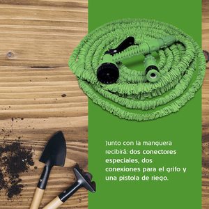<span class=keywords><strong>Manguera</strong></span> de Jardín Expandible Verde Personalizable de 25 a 250 pies con Riego de Plástico ABS, Trompos, Tuberías de Agua, Tubería de Polietileno, Bolsa de Plástico OPP - Product Image 4