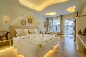 Juego de Muebles de Dormitorio de Hotel con Temática Oceánica Moderna, Base de Cama de Madera Tamaño Queen Personalizada con Cabecera para Uso en el Hogar y Apartamentos - Product Image 6