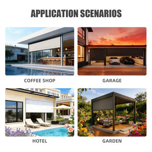 Persianas Verticales Negras de Diseño Moderno para Ventanas Francesas, Tela Impermeable, Funcionamiento Eléctrico Automático, Uso Doméstico y Comercial - Product Image 6