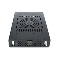 Unestech ST9510 Casing Logam Pemasangan Tanpa Alat M.2 NVMe PCIe 4.0 Mobile Rack Enclosure untuk Bay 3.5" ke SlimSAS SFF-8654 HDD
