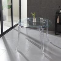 Table de mariage en acrylique transparent, table rectangulaire de luxe transparente pour réception de mariage, banquet, événement, fête