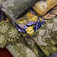 Kain katun poliester campuran timah panas Foil panas T/C kain Afrika motif bunga kuning panas Foil dicap kain emas cap panas