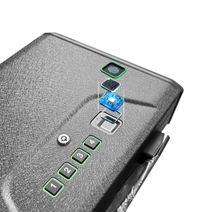 Coffre-fort biométrique pour armes à feu, accès rapide, idéal pour table de chevet, avec empreinte digitale, mot de passe numérique et clés de secours - Product Image 6