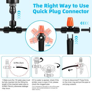 Système d'irrigation goutte à goutte, tuyau de 100 pieds, 20 têtes d'arrosage, arrosage automatique pour jardin de fleurs et plantes en pot - Product Image 2