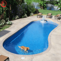 Piscine à débordement pour spa de nage Piscine extérieure familiale préfabriquée de petite taille Piscine intérieure hors sol en fibre de verre sans fin
