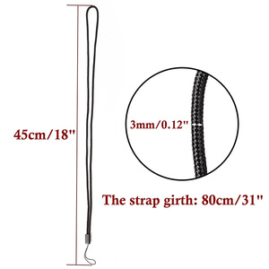 ブラックインサークルキーハンロープキーアクセサリーハンロープキーバッグハンロープ - Product Image 4