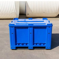 Boîte solide de caisses en plastique empilables recyclables de palette pour l'eau et les fruits de mer pour le stockage logistique