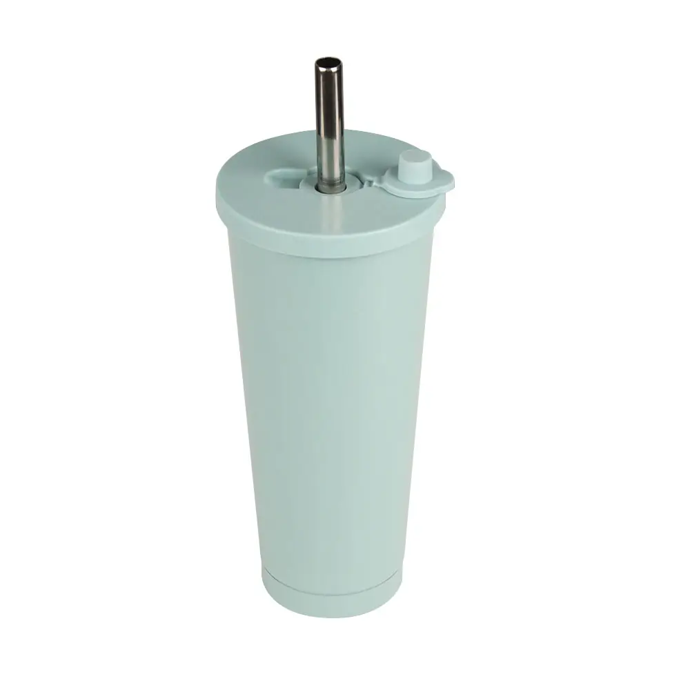 Vaso de Boba reutilizable con aislamiento por sublimación, tazas de té de burbujas de acero inoxidable de doble pared con pajita