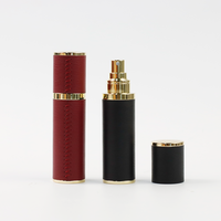 Flacon de parfum de voyage portable en cuir de luxe vide de 5 ml et 10 ml, flacon en verre pour atomiseur de parfum de poche, flacon de voyage à emporter