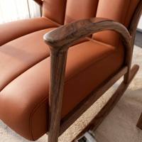 Fauteuil de salon en teck doré, confortable, style moderne, fonction pivotante, pour appartement, salon, chambre