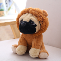 Nouveau design emulational peluche bouledogue français jouet beaux vêtements en peluche chien jouet animal en peluche pour cadeaux