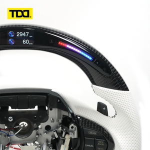 พวงมาลัยคาร์บอนไฟเบอร์แท้ TDD สไตล์รถแข่ง สำหรับ Honda CRZ ทุกปี ปรับแต่งได้ - Product Image 3