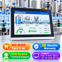 Layar LCD 7'' M007 PLC Pemrograman Modbus TCP HMI Antarmuka Manusia-Mesin RS232 RS485 Cetakan Injeksi Kelas Industri