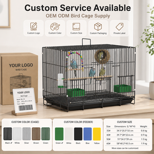 Jaula de Cría Personalizada al por Mayor, Plegable, Portátil, de Lujo, con Espaciado de 1 cm, Jaula Grande de Alambre de Hierro Metálico para Cría de Loros - Product Image 2