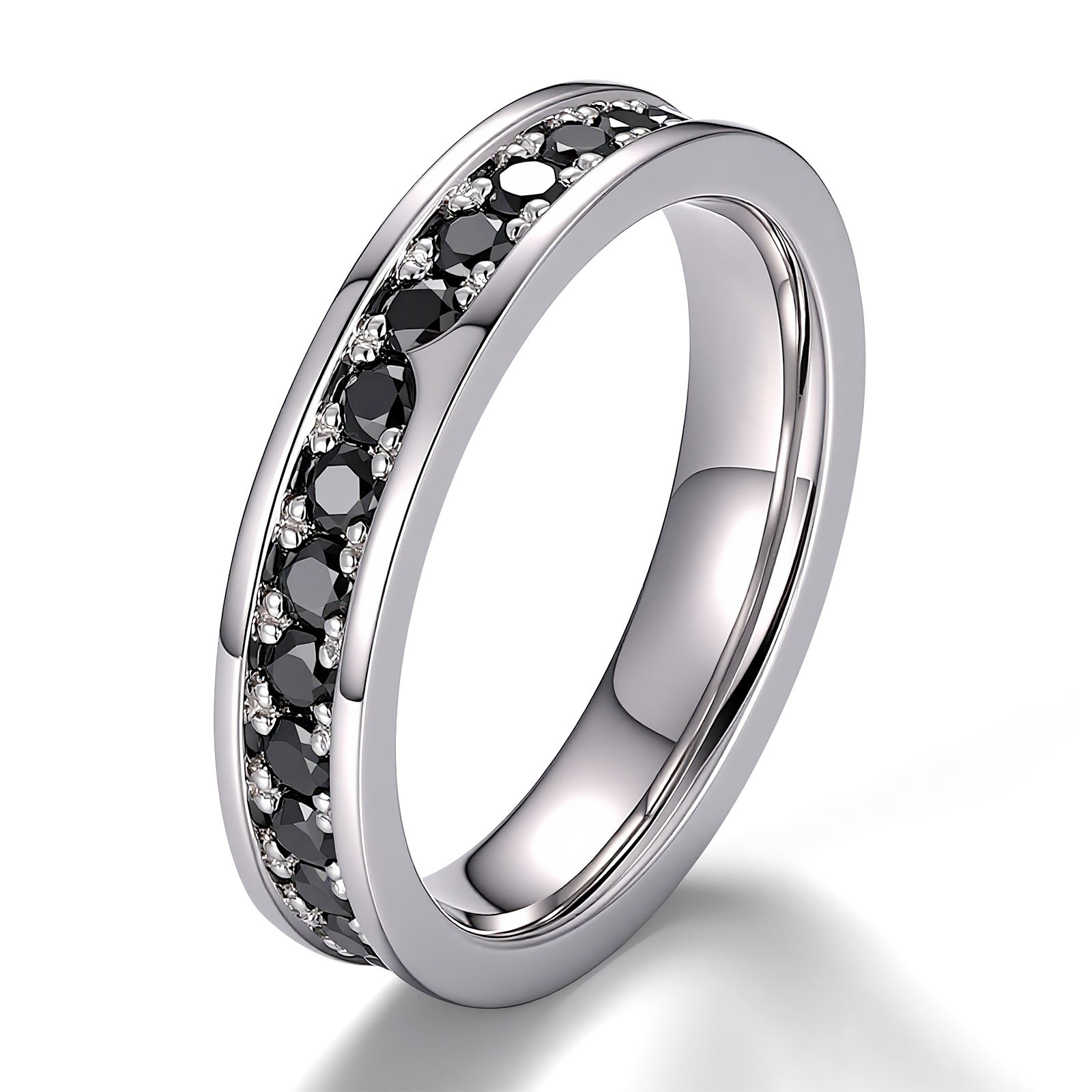 Bague en or massif 18 carats avec diamant moissanite véritable