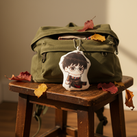 Porte-clés personnalisé Anime Krychain, Porte-clés en peluche de dessin animé, Fabricant de porte-clés en peluche courts et bidirectionnels sur mesure