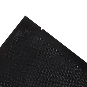 Sacchetto sottovuoto nero con stampa personalizzata per imballaggio in plastica goffrata per uso alimentare