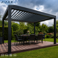 Pergola en aluminium résistante au vent Jiake avec toit à lames motorisées pour jardin, patio, villa, CE SGS OEM/ODM Vente en gros