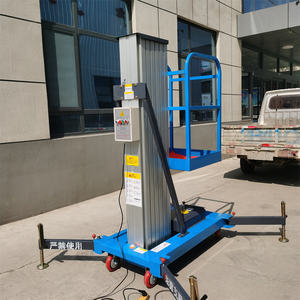 Pengiriman gratis 10m tiang tunggal listrik aluminium vertikal Platform Lift paduan untuk orang pengiriman barang kargo bahan kecil - Product Image 5