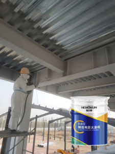 สีอะคริลิคทนไฟสารหน่วงไฟเคลือบของเหลวกันไฟสำหรับโครงสร้างคอนกรีตไม้เหล็ก - Product Image 4