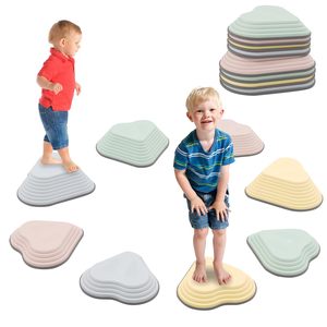Ensemble de pierres d'équilibre antidérapantes LIYOU pour enfants, blocs d'équilibre pour tout-petits, équipement de fitness intérieur/extérieur, jouet sensoriel TPE/TPR - Product Image 1