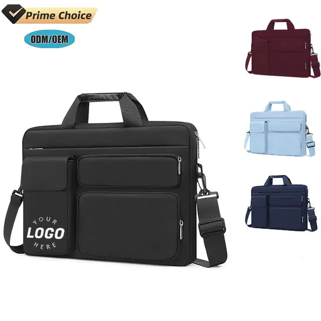 BSCI Manufacturer Custom New Simple Casual Professional Waterproof Shoulder Laptop Tote Bag For Men Women