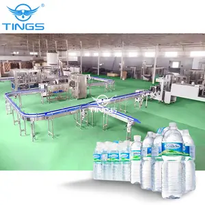 Máquina automática 3 en 1 para botellas de agua, línea de producción de agua mineral potable pura, planta embotelladora de agua