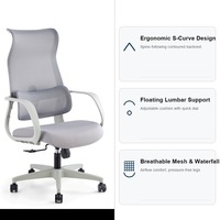 Silla de Oficina Ergonómica con Base Doble, Soporte Lumbar Ajustable, Giratoria, Certificación BIFMA CE EN1335, Venta Directa de Fábrica