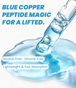 Private Label Blue Copper Peptide Serum Hydrating Smoothing Skin Care Facial <strong>Essence</strong> for Daily Face Nourish <strong>Custom</strong> Logo - Product Image 4