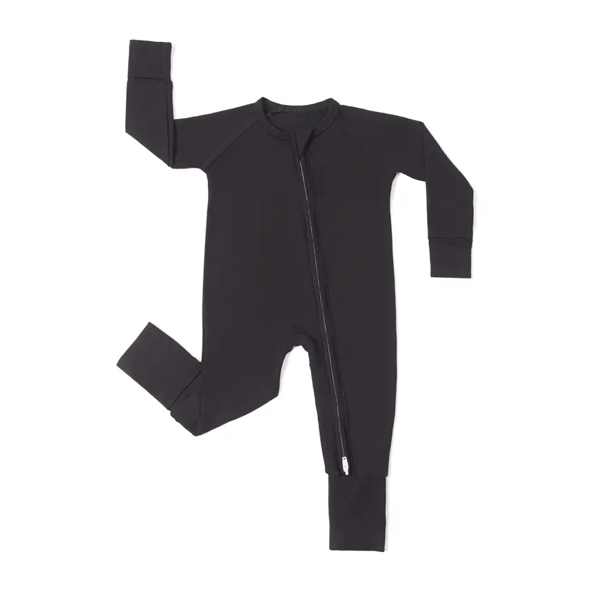 उच्च गुणवत्ता कस्टम तटस्थ बांस जर्सी स्पानडेक्स डिजिटल प्रिंट बिना पैर ज़िप बच्चे लड़कों 'लड़की की Rompers Pjs Onesie कपड़े