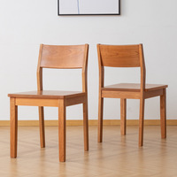 Chaise de salle à manger moderne en bois massif, chaise d'appoint nordique en bois, cerisier, chêne blanc, noyer noir, chaises de cuisine pour restaurant, salle à manger