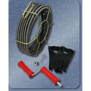 PROFI MANUALE-ESPIRALE PER PULIZIA TUBI 16MM, PER TUBI DA 50 A 75 MM Ø. QUALITÀ SUPERIORE CON ACCESSORI - Product Image 1