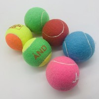 Balles de tennis de haute qualité en feutre polyester et caoutchouc, couleur personnalisée, résistantes à la pression, rebond puissant, avec logo transféré, vente en gros