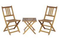 Ensemble bistrot 3 pièces en rotin résistant aux intempéries, 2 chaises et 1 table carrée pour salon, hôtel, villa confortable, patio, jardin