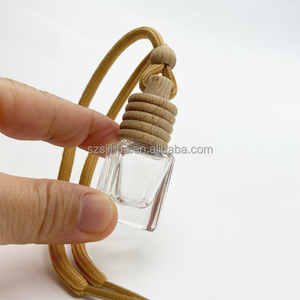 جودة عالية 5-زجاجة عطر غير لامعة علاج بالروائح العطرية غطاء خشبي معطر هواء موزع سيارة لناشر القب - Product Image 5