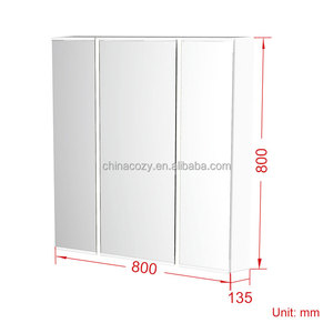 Armoire à <span class=keywords><strong>miroir</strong></span> rectangulaire détachable moderne de grande capacité pour l'éclairage de la salle de bain et le maquillage illuminé-pour les hôtels - Product Image 2