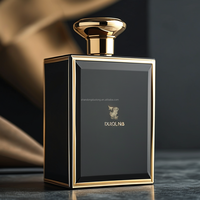 Bouteilles de parfum en verre carrées noires Offre Spéciale capacité de 50ml et 100ml rechargeable pour l'utilisation de diffuseur et d'emballage