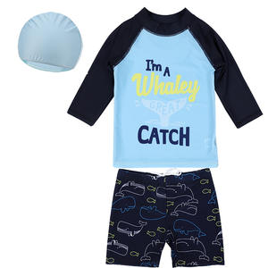 Aide Beach Kids Three-Piece Hot Seller Cartoon Printing Swim Trunks Years Boy Swimwear <span class=keywords><strong>Maillot</strong></span> <span class=keywords><strong>de</strong></span> <span class=keywords><strong>bain</strong></span> à séchage rapide pour bébé - Product Image 4