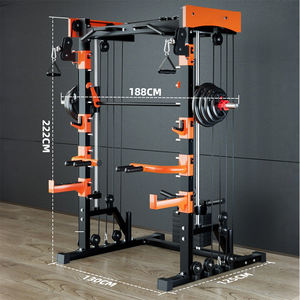 เครื่องออกกำลังกายอเนกประสงค์แบบออลอินวัน สมิธแมชชีน พร้อมเคเบิ้ลครอสเซอร์ เครื่องบริหารกล้ามเนื้อหน้าอก และแท่นยกน้ำหนัก พร้อมกองน้ำหนัก 35 กก. - Product Image 3