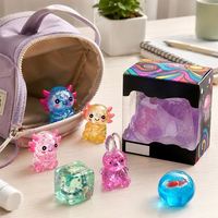 TOYSRUNNER Ensemble d'animaux en peluche doux et compressibles, avec paillettes, thème marine, cube, gemme, cœur, boule anti-stress, jouet sensoriel, cadeau pour enfants unisexe
