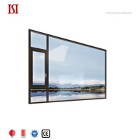 Sistema de sellado reforzado triple de vidrio aislante de rotura térmica moderna de marca superior para ventanas abatibles Marco de aleación de aluminio
