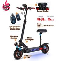 Scooter Eléctrico Todoterreno de 10 Pulgadas a Precio Económico de China, Scooter Eléctrico para Adultos con Control Remoto por Teléfono, NFC, Bluetooth y Música