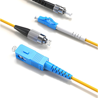 SC/UPC-SC/UPC Kabel Patch Cord Serat Optik SM Single Mode 9/125 Simplex 3.0mm FTTH Kuning untuk Pusat Data PON CATV Ruang Server 1-5M